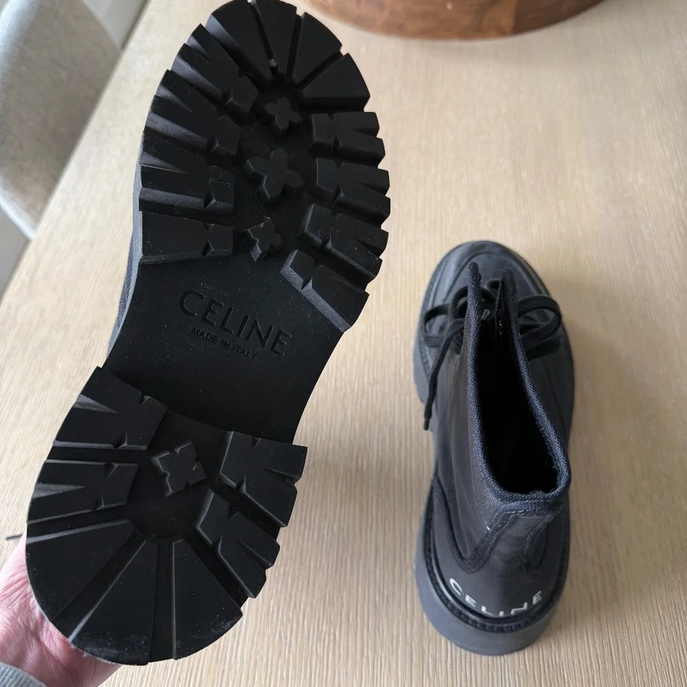 CELINE BULKY LACED UP BOOT | BLACK - Picture 5 of 13